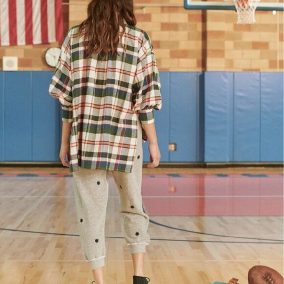 THE GREAT. The Painter's Smock School House Plaid Loose-Fit Multi-Color‎ Shirt - Picture 2 of 9